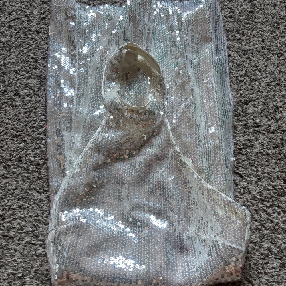 Lulus XS Sequin Halter Dress